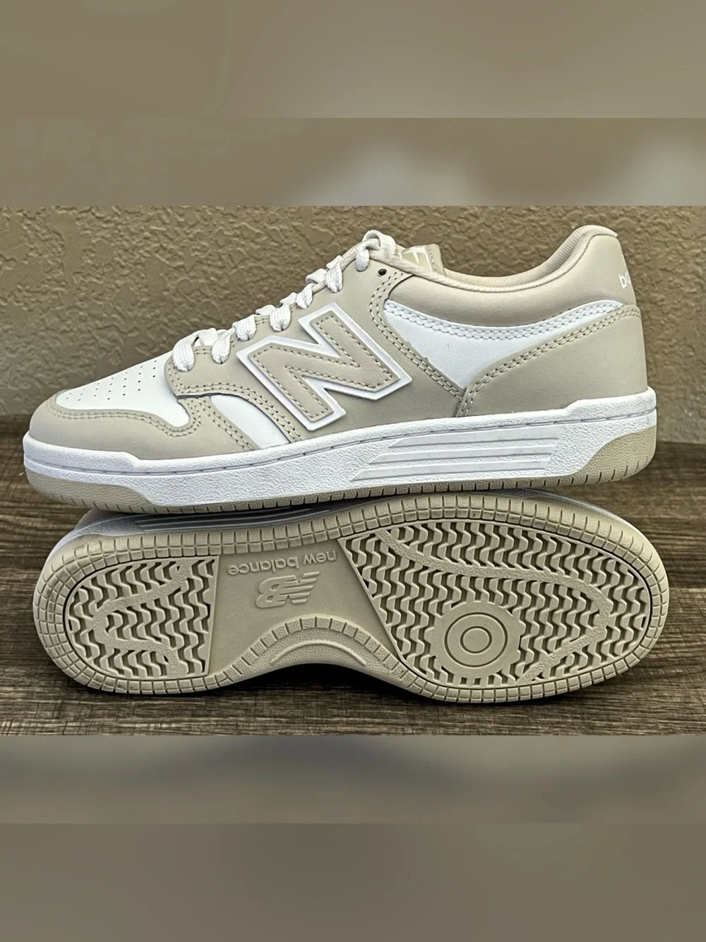 New Balance 480 Men's Shoes Beige & White Color Size- 5.5